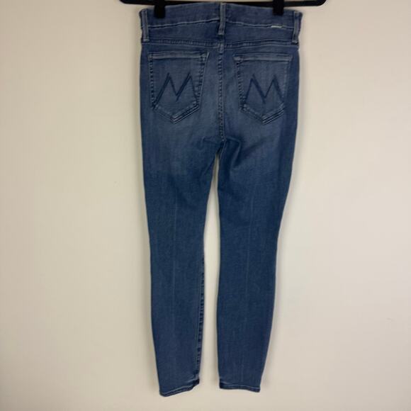 Mother Womens The Looker Ankle Skinny High Rise Casual Medium Wash Blue Jeans 26 - Picture 2 of 9